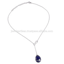 Collier en vrac en argent sterling 925 en pierres précieuses Lapis Lazuli